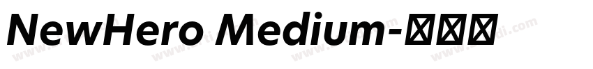 NewHero Medium字体转换